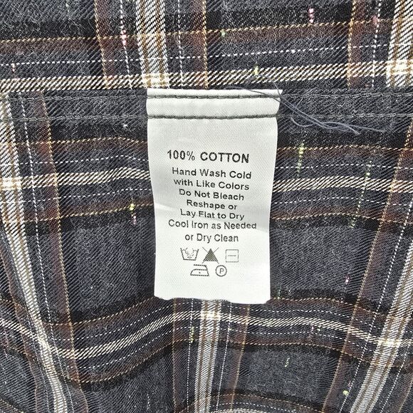 Williams & Kent Grey Plaid Button Down Men's Shirt Size L - Picture 7 of 8